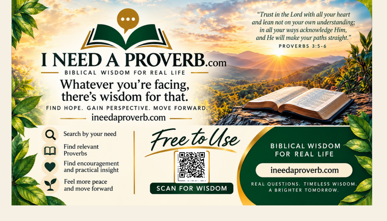 Front of the I Need a Proverb sharing card